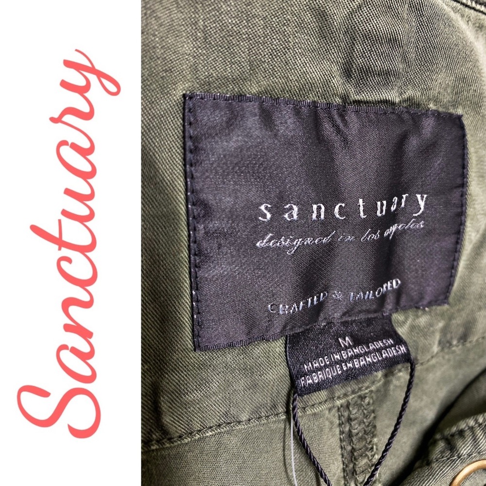 Sanctuary Safari Jacket Olive Green Lyocell Utility Minimalist Cabincore, Medium - Picture 7 of 14